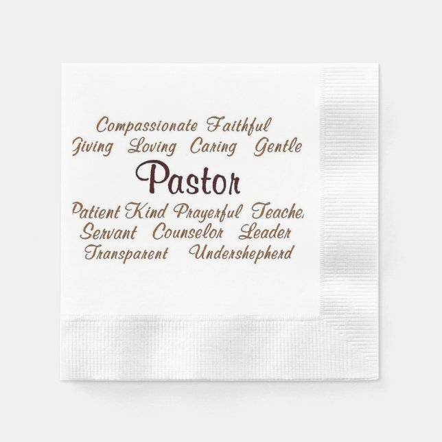 Pastor-Attribute Serviette (Vorderseite)