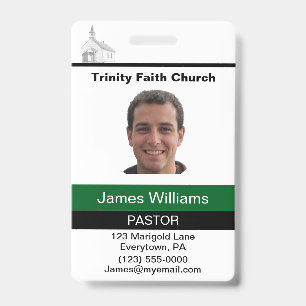 Pastor Ausweis Namensschild