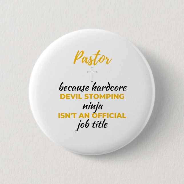 Pastor Beursache Hardcore Devil Stomping Ninja bl Button (Vorderseite)