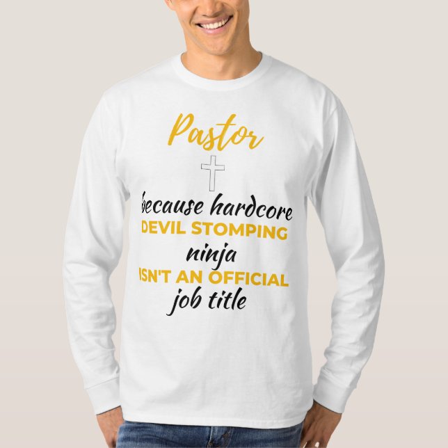 Pastor Beursache Hardcore Devil Stomping Ninja bl T-Shirt (Vorderseite)