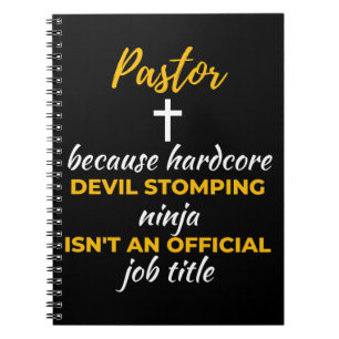 Pastor Beursache Hardcore Devil Stomping Ninja Notizblock