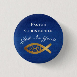 Pastor Christliche Kirche Gott ist gut Ministerium Button