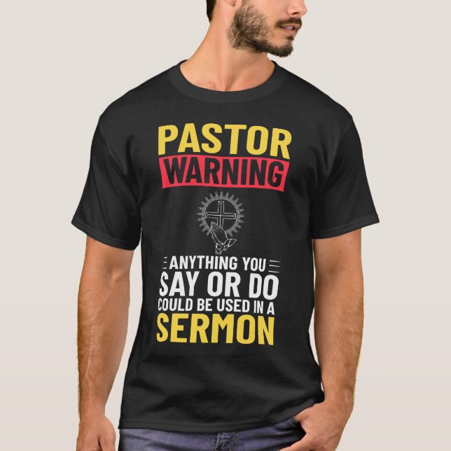 Pastor Church Minister Clergy Christlich Jesus T-Shirt (Vorderseite)