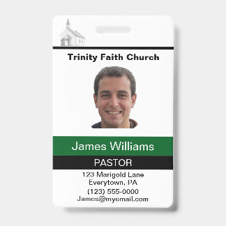 Pastor Custom ID Badge Ausweis