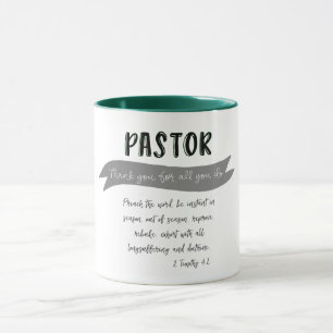 Pastor Dankeschön mit Bibelvers Tasse