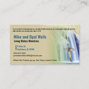 Pastor Deacon Cross Wasserfall Kirche Santa Maria  Visitenkarte