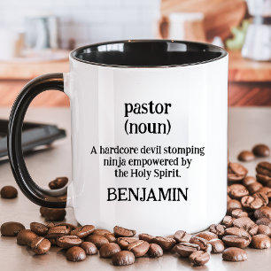 Pastor Definition Witziger religiöser Individuelle Tasse