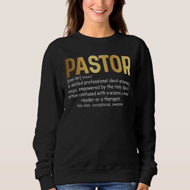 Pastor der Männer Definition Christlich Katholisch Sweatshirt (Vorderseite)