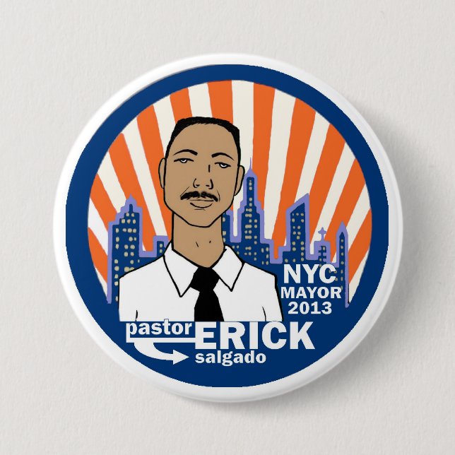 Pastor Erick Salgado NYC Bürgermeister 2013 Button (Vorderseite)