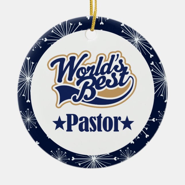 Pastor-Geschenk-Verzierung Keramikornament (Vorne)