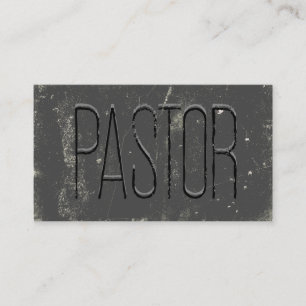 Pastor Gray Grunge-Schultafel Kirche Visitenkarte