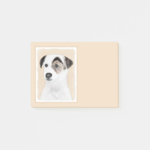 Pastor-Jack-Russell-Terrier-Malerei - Hundekunst Post-it Klebezettel