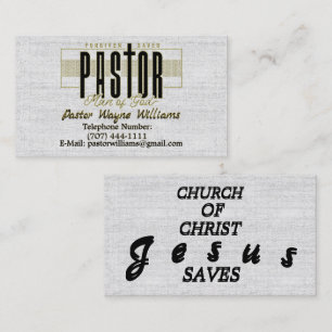 Pastor/Kirche Personalisiert Visitenkarte