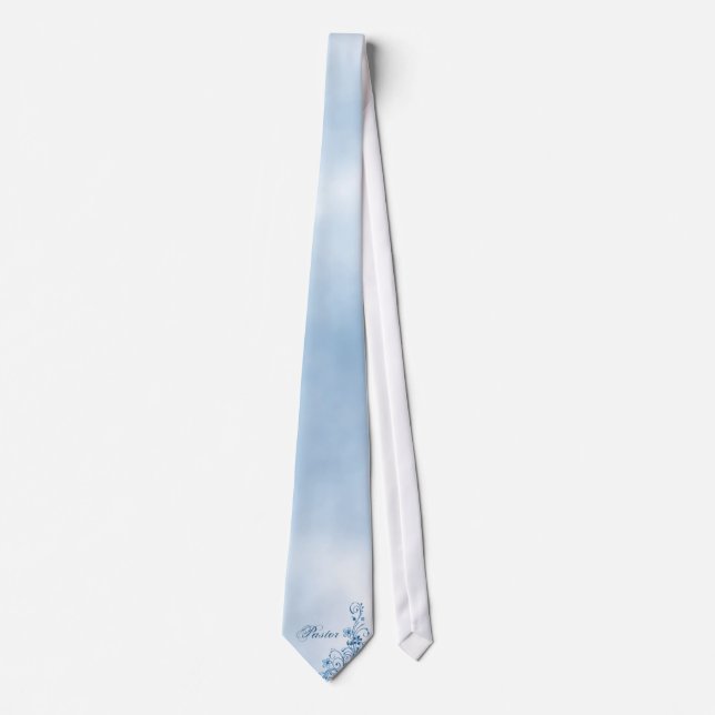 Pastor - Krawatte der Männer: Sky Blue Elegance (Vorderseite)