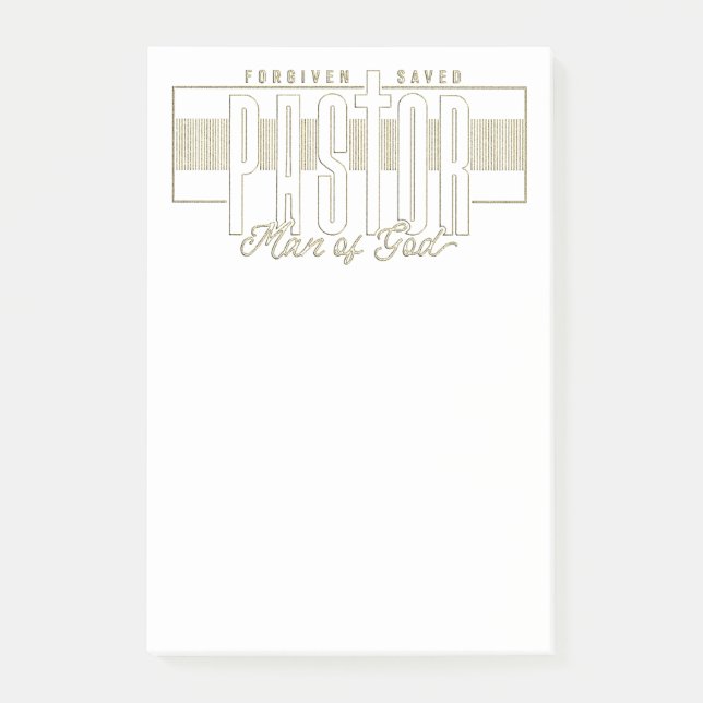 Pastor Man of God Post-it Notes Klebezettel (Vorderseite)