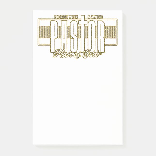 Pastor Man of God Post-it Notes Klebezettel (Vorderseite)