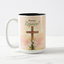 Pastor Ostern Freue dich Kreuz und Lilien Religiös