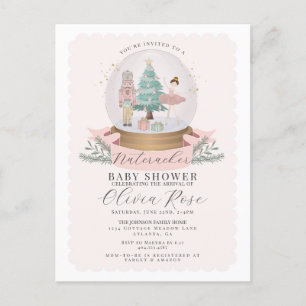 Pastor Pink Christmas Nutcracker Mädchen Dusche Postkarte