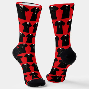 Pastor, Priester, Vicar und Clergy Red Gemustert Socken