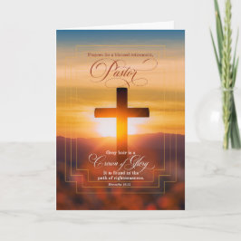 Pastor Rentirement Segen Christliches Kreuz Karte
