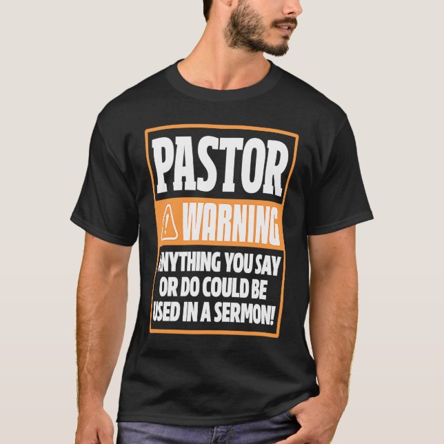 Pastor Sermon Christlich Preacher Minister Clergy T-Shirt (Vorderseite)