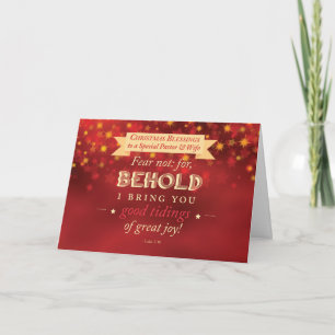 Pastor und Ehefrau Weihnachten Segnungen Rot, Gold