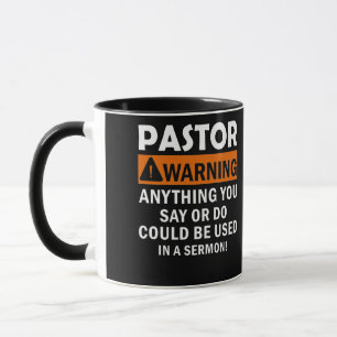 Pastor warnt, ich könnte dich in eine Predigt set Tasse