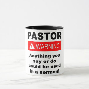 Pastor-Warnung Tasse