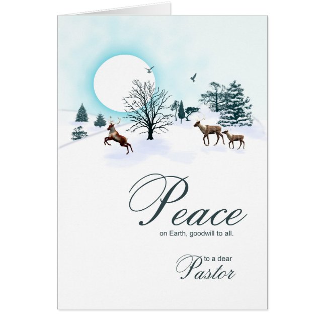 Pastor, Weihnachtszene mit Rentieren (Vorne)