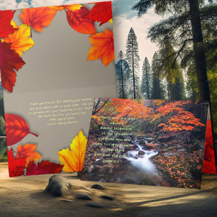 Pastor-Würdigungs-Leitbild-Schrift Herbst Dankeskarte