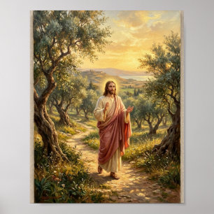 Pastoral Christus I Vintage Gemälde Poster