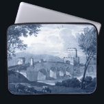 Pastoral Toile - Brücke Laptopschutzhülle<br><div class="desc">Pastoral Toile III von Claude Lorrain. Eine Brücke und Weiden in schönen, farbig blauen Tönen.</div>