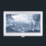 Pastoral Toile - Brücke Visitenkarten Dose<br><div class="desc">Pastoral Toile III von Claude Lorrain. Eine Brücke und Weiden in schönen,  farbig blauen Tönen.</div>