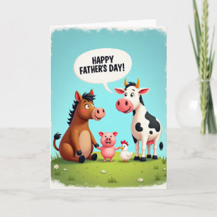 Pastoral Vatertag Tiere Karte