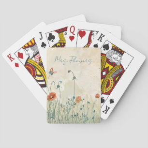 Pastorale Frühlingsblumen Spielkarten