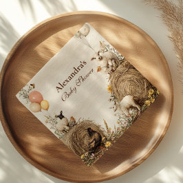 Pastorale Landschaft Barn Babydusche Serviette