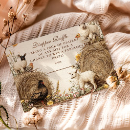 Pastorale Landschaft Barn Diapper Raffle Begleitkarte