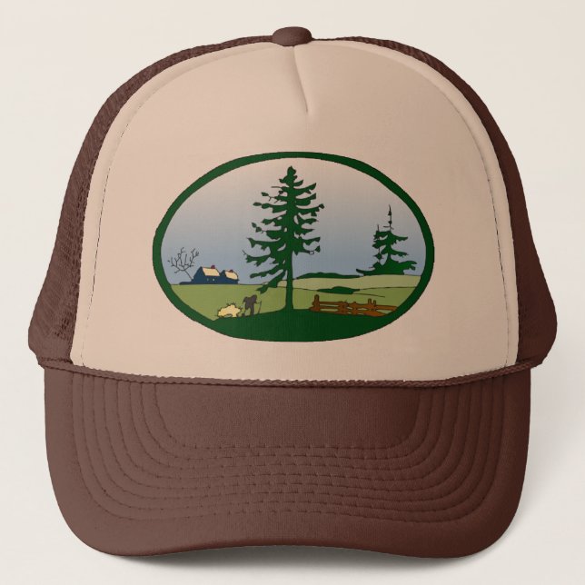 Pastorale Landschaft Cap Truckerkappe (Vorderseite)
