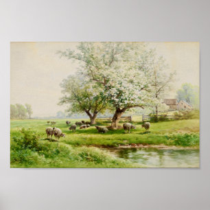 Pastorale Landschaft Carl Weber Frische Pasta mach Poster