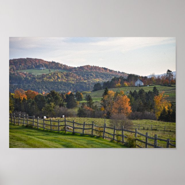 Pastorale Vermont im Herbst Poster (Vorne)