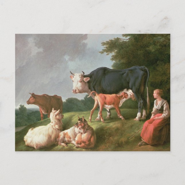 Pastoralszene Postkarte (Vorderseite)
