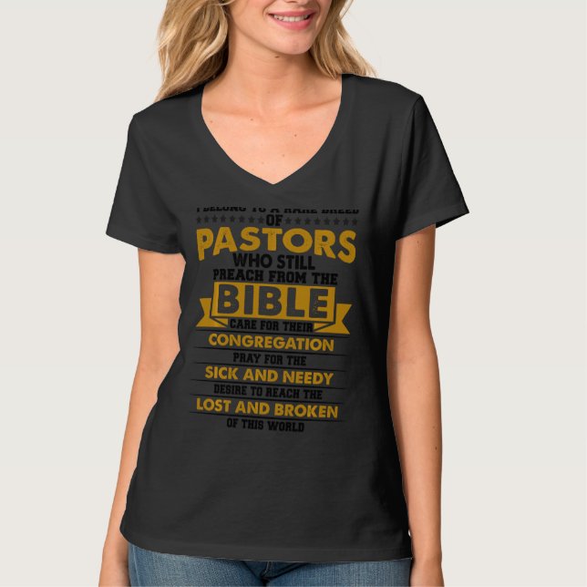 Pastoren, die noch immer von der Christlichen Bibe T-Shirt (Vorderseite)