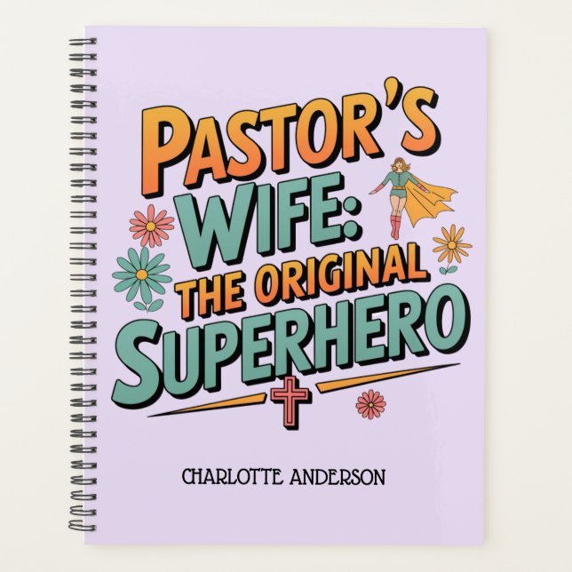 ✝️ Pastor's Ehefrau Planner Aufwertung Tag Superhe Planer (Vorderseite)