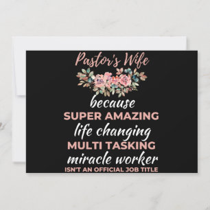 Pastor's Wife Because Super Amazing Life Changing Feiertagskarte
