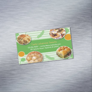 Pastrie aus dem arabischen Libanon Magnetische Visitenkarte