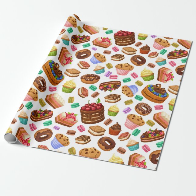 Pastries Geschenkpapier (Ungerollt)