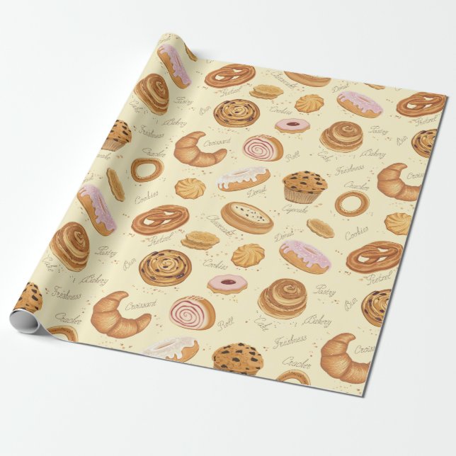 Pastries Geschenkpapier (Ungerollt)