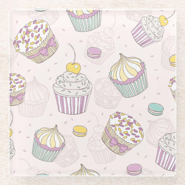 Pastries Glasuntersetzer (Vorderseite)