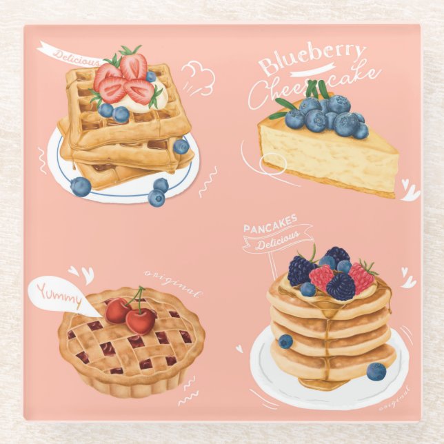 Pastries Glasuntersetzer (Vorderseite)