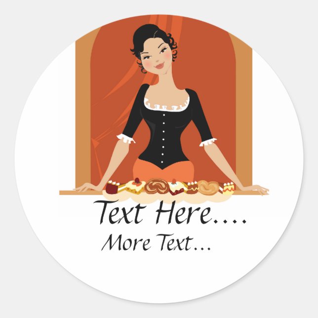 Pastries Lady Sticker (Vorderseite)